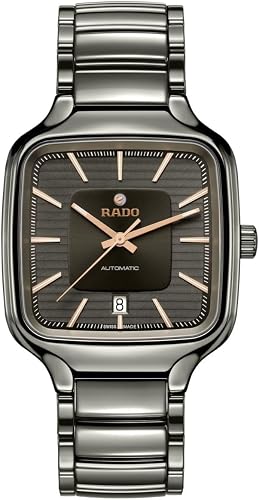 Rado - True Square Open Heart - Unisex Automatic Swiss Watch - 38mm Square Blue Dial - High-Tech Ceramic Bracelet - R27083202