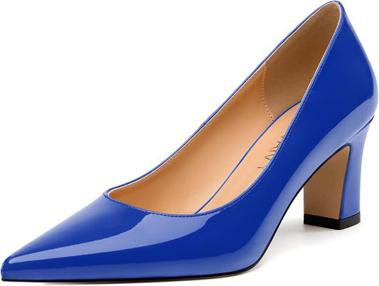 ROYAL BLUE PATENT HEELS