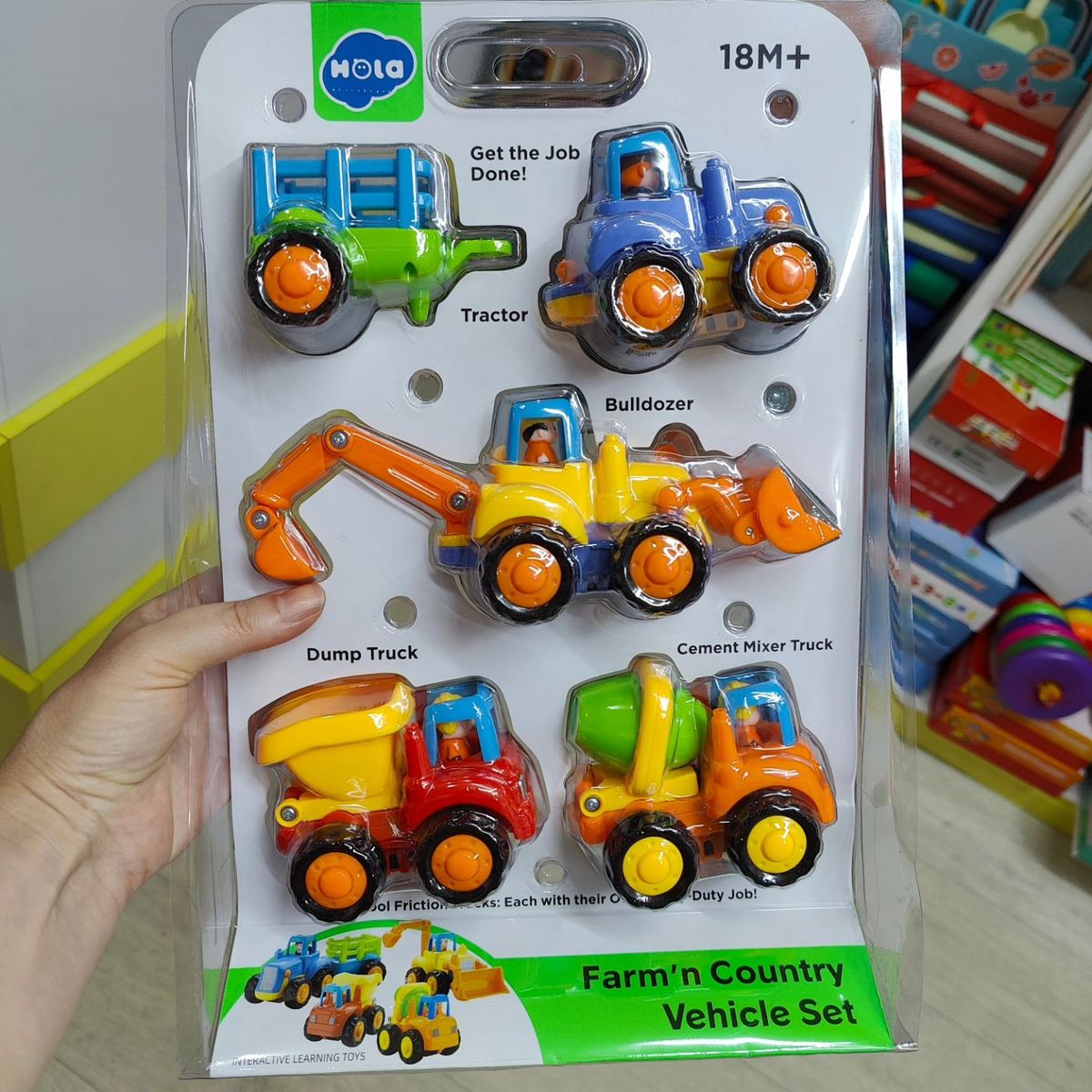 Cute Cartoon Push & Pull Friction Toy Cars Set for Kids (Multi-Color