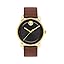Movado Bold Access Men's Quartz Watch, Swiss Movement, Leather Strap, Water-Resistant up to 3ATM, Classic Timepiece - Gift for Him - 41mm