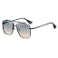 Dollger Square Aviator Sunglasses for Men and Women Fashion Metal Vintage Gradient Shades Sunglasses UV400 Protection