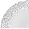 Pfaltzgraff Josephine 24-Piece Dinnerware Set, Porcelain Dish Set with Embossed Basket Weave Design, Service for 8, White Plates and Bowls Sets, Microwave...