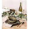 TheTerra Ceramic Dinnerware Set for 6, 18-Piece Plates and Bowls Set | Handmade Reactive Glaze Dish Set, Scratch Resistant, Oven & Microwave &.