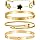 Womens Stackable Floral Gold Bracelets - 4Pcs 18K Gold Plated Bracelet,Stainless Steel Bangle Bracelets Non Tarnish, Gold Bracelet Set Trendy Jewelry,Christmas Valentines Birthday Gifts for Girlfriend