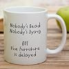 Retreez Funny Interior Designer Mug - Furniture is Delayed - 11 Oz Ceramic Coffee or Tea Cup - Humorous Gift for Interior Design Enthusiasts - Home..