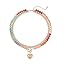 Layered Necklaces for Women, 14K Gold Plated Heart Pendant & Colorful Acrylic Beaded Choker, Cute Trendy Jewelry, Anti-Tangle Single Clasp Design, Summer Beach Boho Necklace for Women