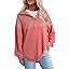 SHEWIN Women Fall Sweatshirt Casual Half Zip Pullover Fall Top 2026 Clothes