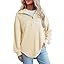 SHEWIN Women Fall Sweatshirt Casual Half Zip Pullover Fall Top 2026 Clothes
