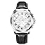 Classic Black Brown Leather Band Analog Mens Wrist Watch with Day and Date Fashion Business Waterproof Luminous Quartz Watch