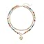 Layered Necklaces for Women, 14K Gold Plated Heart Pendant & Colorful Acrylic Beaded Choker, Cute Trendy Jewelry, Anti-Tangle Single Clasp Design, Summer Beach Boho Necklace for Women