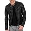 DECIMAL Men's Black & BROWN Genuine Lambskin Leather Biker Jacket VINTAGE REAL MOTORCYCLE JACKETS FOR MEN