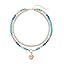 Layered Necklaces for Women, 14K Gold Plated Heart Pendant & Colorful Acrylic Beaded Choker, Cute Trendy Jewelry, Anti-Tangle Single Clasp Design, Summer Beach Boho Necklace for Women