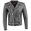 Milwaukee Leather Men's Classic Police Style M/C Jacket - LKM1781 Black