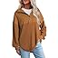 SHEWIN Women Fall Sweatshirt Casual Half Zip Pullover Fall Top 2026 Clothes