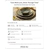 Pokini Porcelain Luxury Dinnerware Sets, Modern Plates and Bowls Sets for 4, Highly Chip and Crack Resistant, Grey and Gold Rim China Dishes Set for Wedding