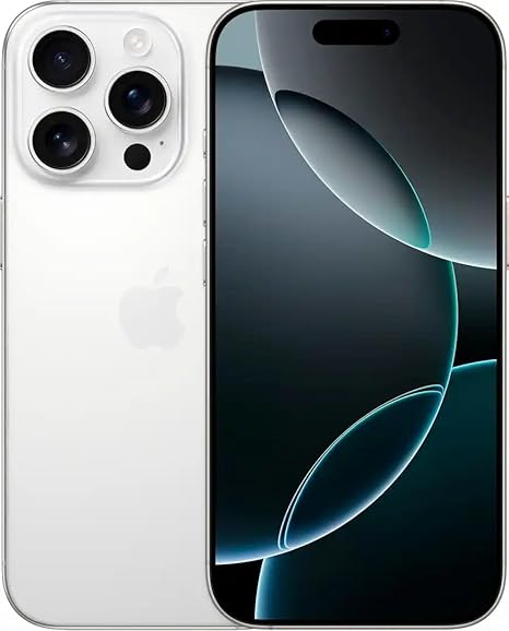 Apple iPhone 16 Pro, US Version, 128GB, White Titanium - Unlocked (Renewed Premium)