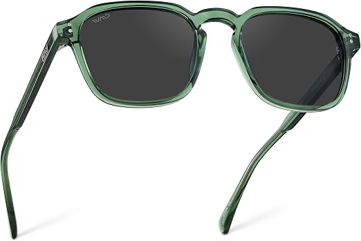 WearMe Pro Francis Men's Polarized Sunglasses, Square Frame, Wide Fit UV400