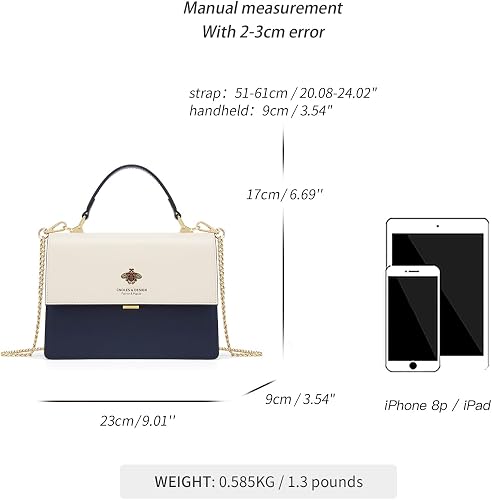 Cnoles Crossbody Bags For Women Fashion Leather Handbags and Purses Satchel Bag For Lady Shoulder Tote Top Handle Bags