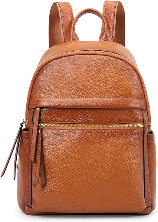 Women’s Genuine Leather Backpack Purse – Medium Soft Daypack
