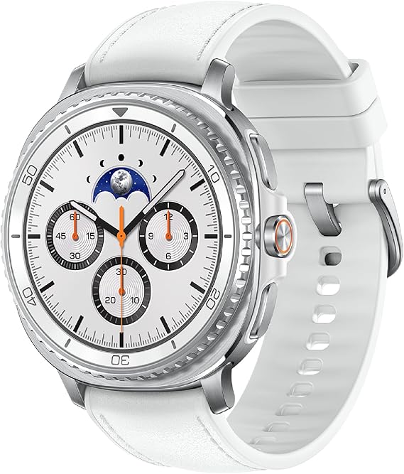 Samsung Galaxy Watch 8 Classic (2025), White, 46mm, Bluetooth Smartwatch | Cushion Design, Rotating Bezel, Quick Button, Sleep Coaching, Running Coach,..