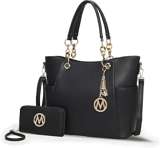 MKF Collection Tote Bag for Women, Handbag Set with Wallet-Top-Handle Bag Vegan Leather Purse by Mia K