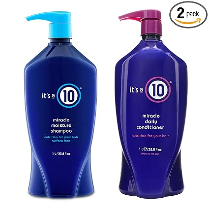 It's A 10 Miracle Moisture Shampoo 33.8 Oz & Daily Conditioner 33.8 Oz Duo.