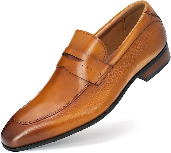 Men’s Classic Calfskin Slip-On Oxford Dress Shoes