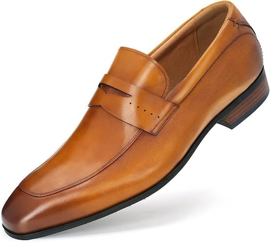 Men’s Classic Calfskin Slip-On Oxford Dress Shoes