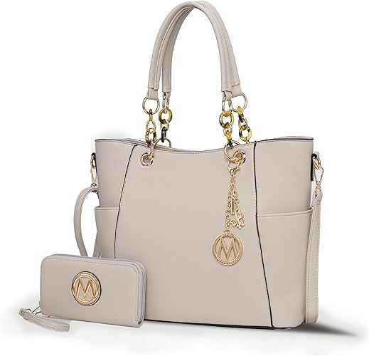MKF Collection Tote Bag for Women, Handbag Set with Wallet-Top-Handle Bag Vegan Leather Purse by Mia K