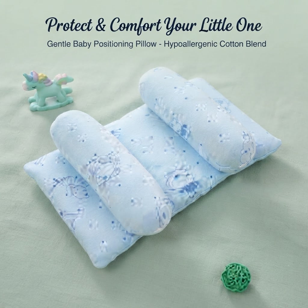 Infant Pillow | Newborn Baby Head Shaping Anti-Rollover Pillow (Random Color & Design