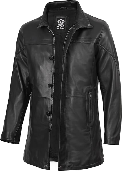 Blingsoul Leather Car Coats For Men - Real lambskin Jacket Mens