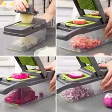 Multifunctional 14-in-1 Vegetable Chopper, Dicer & Salad Maker with Storage Box