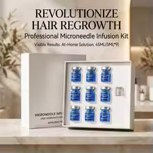 Kit Microneedling pour la Repousse des Cheveux – Sérum Nourrissant du Cuir Chevelu